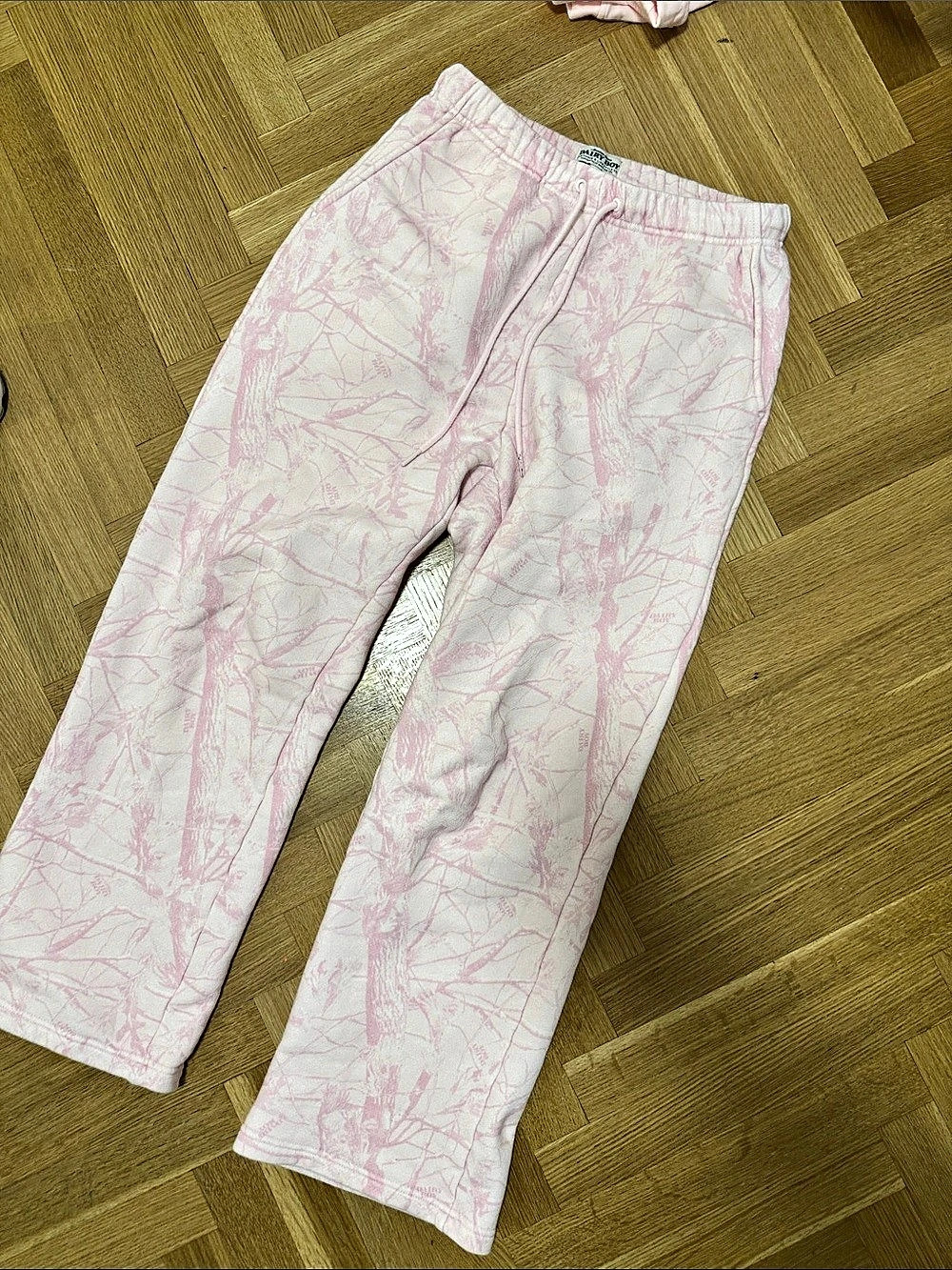Daily Boy Pink & White Abstract Jogger Pants